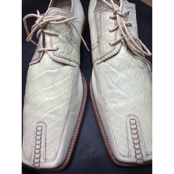 Mauri For City Slickers 8.5 Genuine Alligator Leather Dress Shoes Mens Ivory main image 9